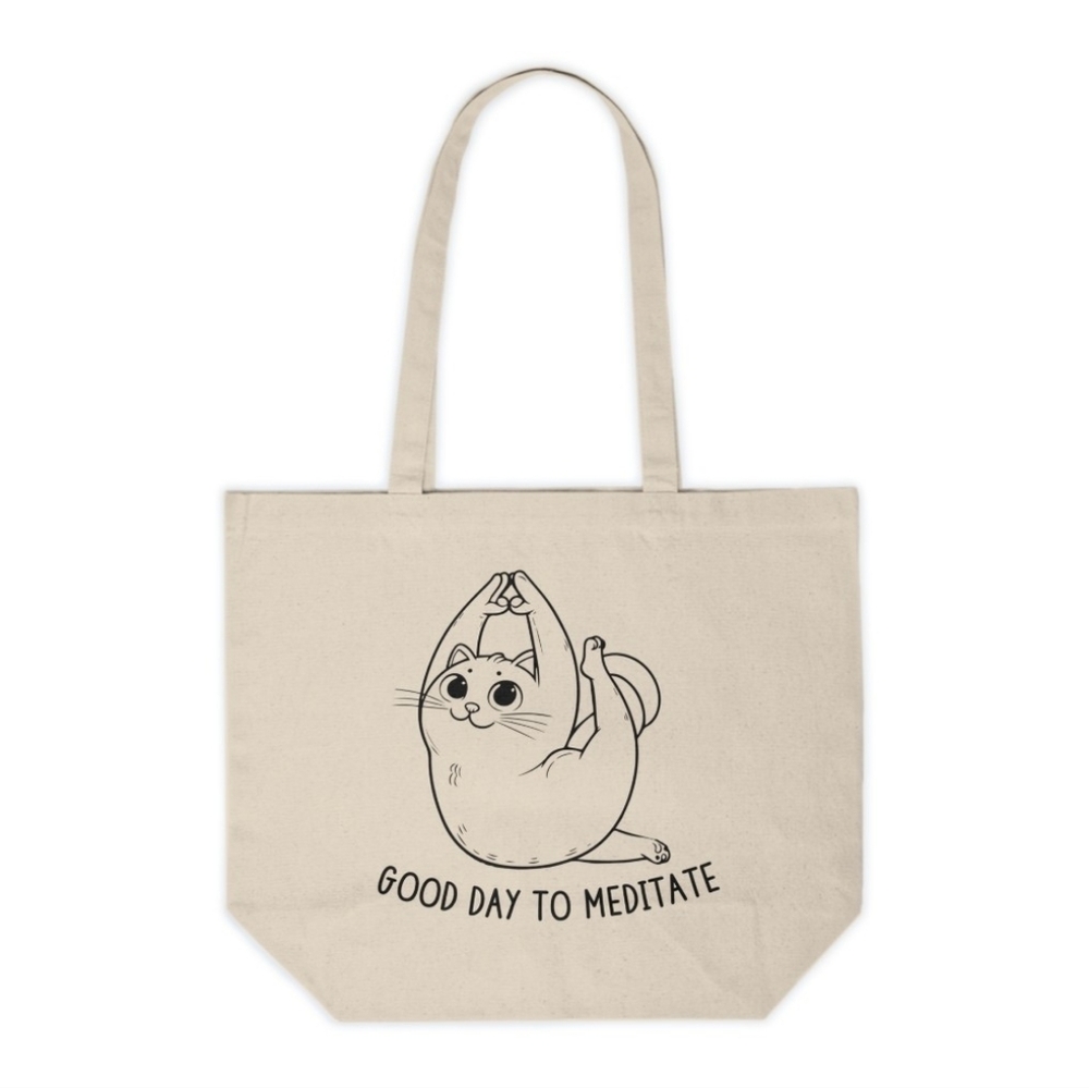 Good Day To Meditate Custom Canvas Tote Bag